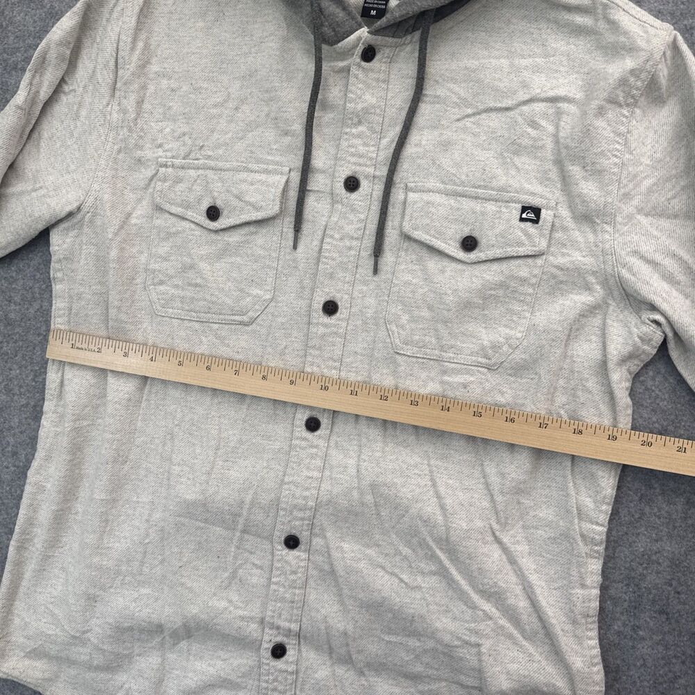 Quiksilver Men's Hooded Flannel, Hood With Drawstring, Midweight Size M - Picture 5 of 8